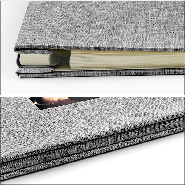 DIY Fotoalbum Selvklæbende Scrapbog Grå Grøn Sort Beige