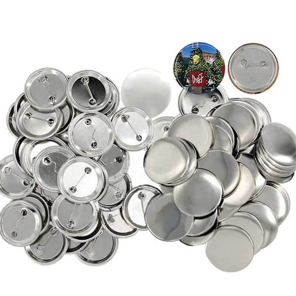 32mm Knappen Tilbehør, Runde Badge Tilbehør med Bagside & Klar Film, Knappenålsbadgesæt til Klubber, Foreninger n（150 stk）