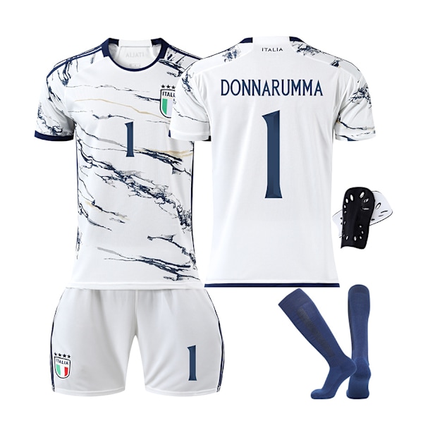 23-24 säsongens europeiska cup Italiens bortafotbollströja 6 Verratti 1 Donnarumma 18 Barella tröja No. 6 Away No. 6 Away XXL