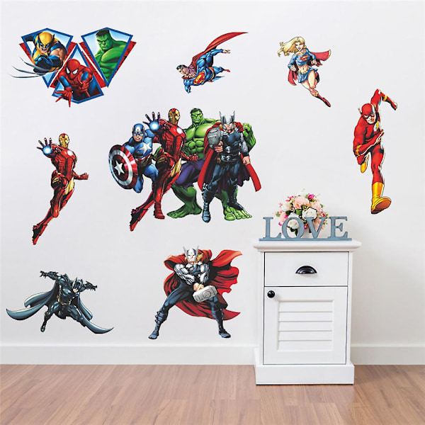Avengers Iron Man Spider-Man Superman Hulk Sovrumsvägg