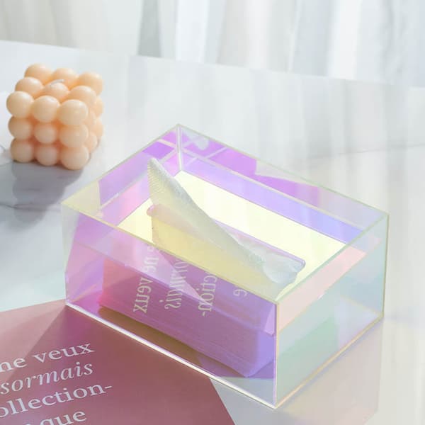 Akryl Tissue Box Holder Stor Kapasitet Serviettlagring for Bad Vardagsrom-X77-