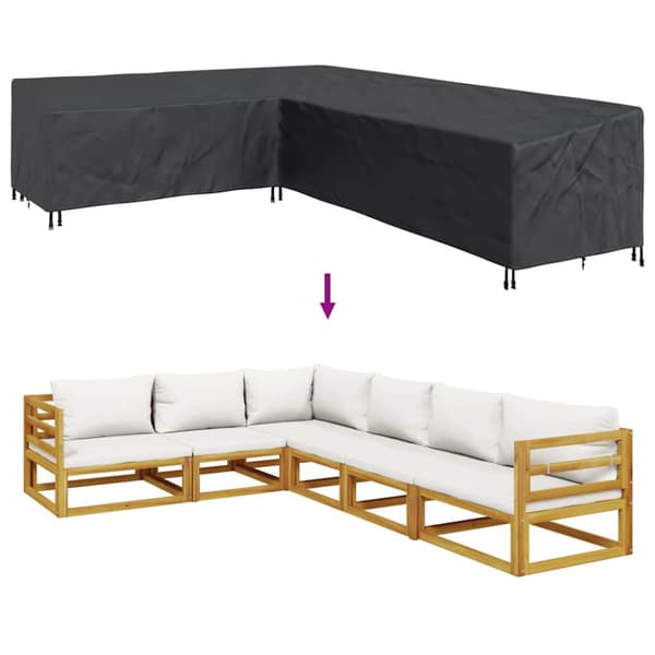 Møbelovertræk Sort 330 x 255 x 80 cm 210D Oxford Stof