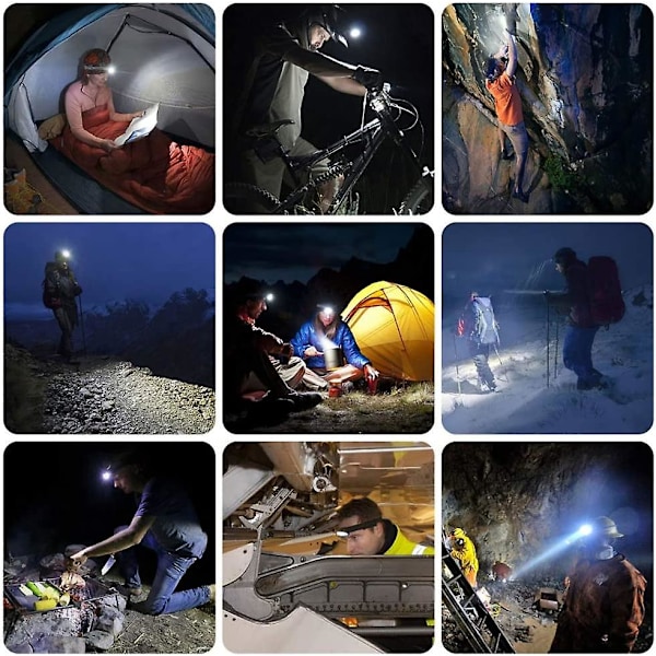 Laddningsbar LED-pannlampa 10000 lumen Xhp70.2 Kraftfulla pannlampor Hög effekt Arbetslampa Zoombar pannlampa för fiske grottforskning jakt