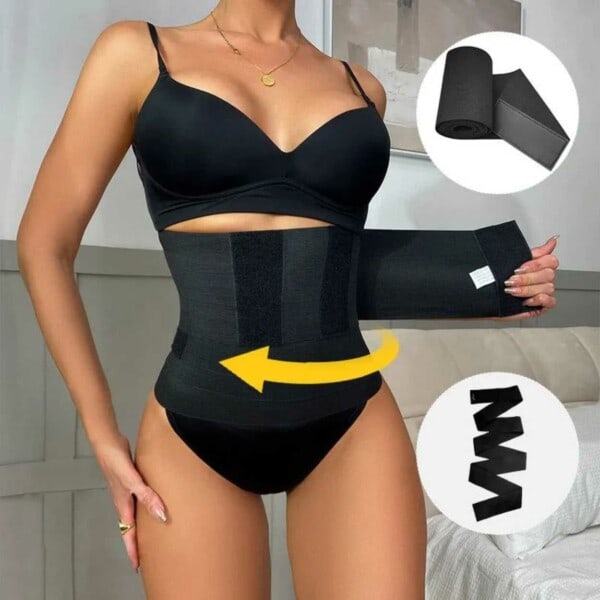 Vapaa koko Shapewear Midjetränare - Vyötärön muotoilija 4m musta