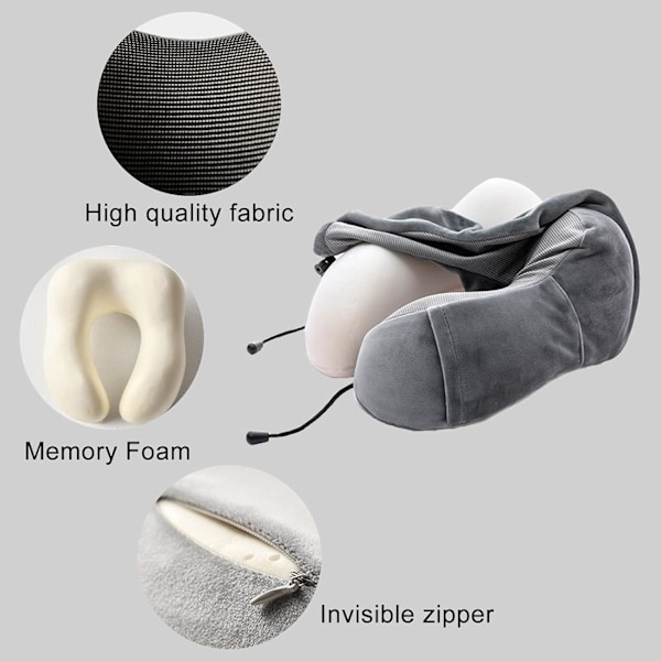 Resekudde, Rese- eller Flygplans Nackkudde i Memory Foam-X71-