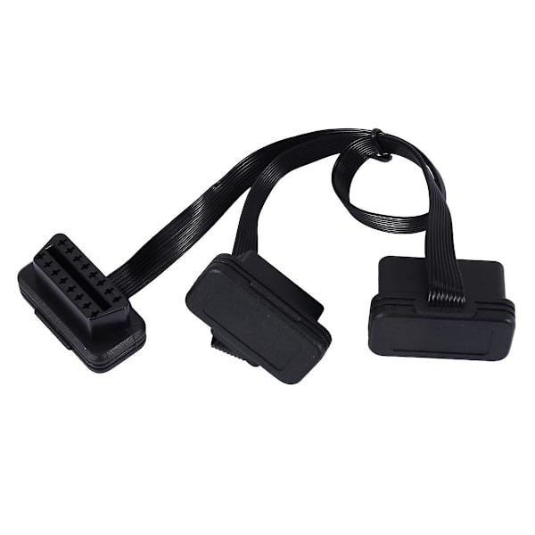 OBDII-forlengelse Dobbelkontakt Y-gren OBD OBD2 16-pins hann til hunn Kobling Flat+Tynn for-X72-