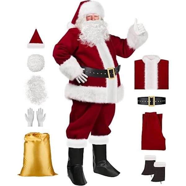 1 XXL Jultomte Kostym Santadräkt Vuxna Män Sa,ZQKLA XXL