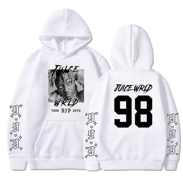 Rapper Juice Wrld Løs Sweatshirt Hettegenser for menn og kvinner svart