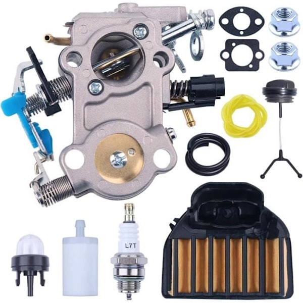 Förgasarreparationssats Kompatibel med Husqvarna 455 460 Rancher 461 Jonsered CS2255 Motorsåg 544883001 Wa