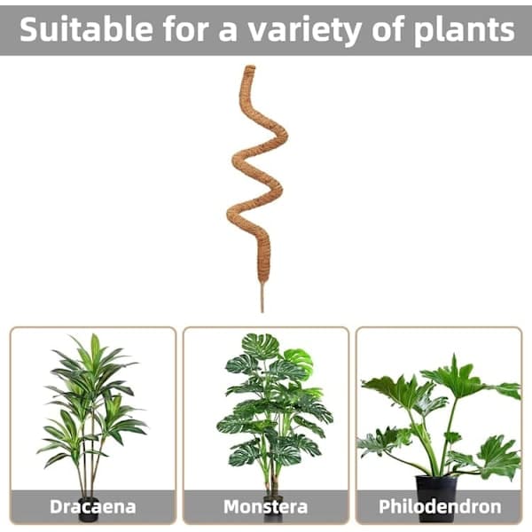 Moss Pole for Plants 120 cm, Bendable Moss Pole for Climbing Plants Monstera Ivy 2-pack 2-pack