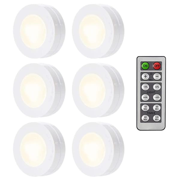 LED-spotlights 6 stk med fjernkontroller - X77 -