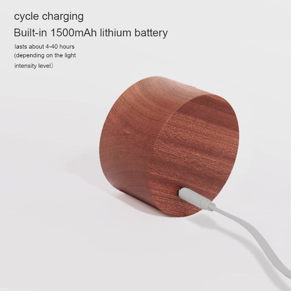 LED-væglampe med batteri, USB-opladning, trinløs dæmpning, trådløs lampe (sort)