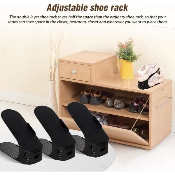 10 pcs. shoe stacker adjustable shoe rack shoe storage shoe organizer for organizing