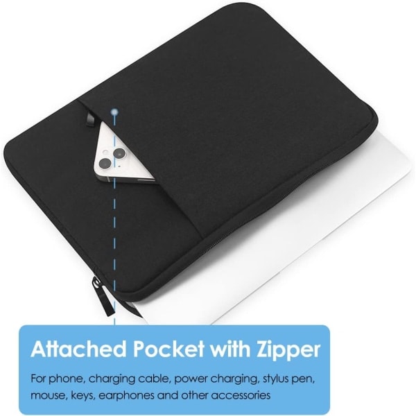 13-tommers bærbart etui for 2023-2022 MacBook Air 13,6 tommer Apple M2 Chip & 2023-2022 MacBook Pro 13,3 tommer (svart)