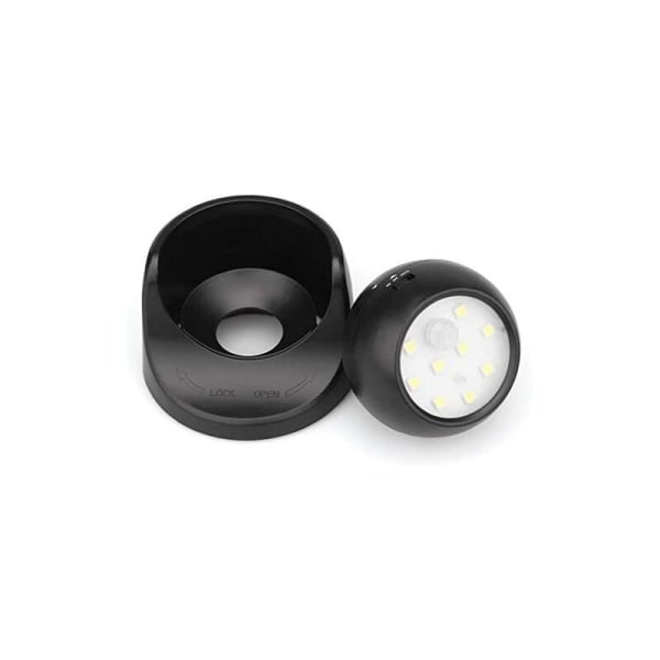 Vägglampa utomhus med rörelsesensor | 1000 Lumen LED-utomhusbelysning | Batteridriven sladdlös belysning | 360 graders rotation och lutning