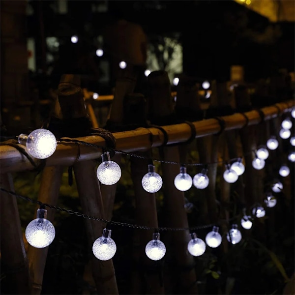 1/2/4 stk Solcelledrevne Lysstrenge Udendørs 60 LED Krystal Globe Lys Med 8 Tilstande Vandafvisende Solenergi Terrasselys Til Have Multifarvet