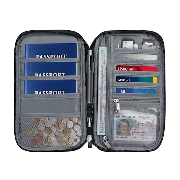 Rejsepunge / Pas Holder - Sort-X72-