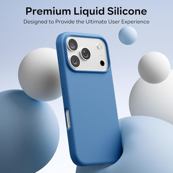 iPhone 16 Pro Case Liquid Silicone, Shockproof Case Compatible with iPhone 16 Pro Case Soft, Full Protection Case (Blue) Blue iPhone 16 Pro Blu Blue iPhone 16 Pro