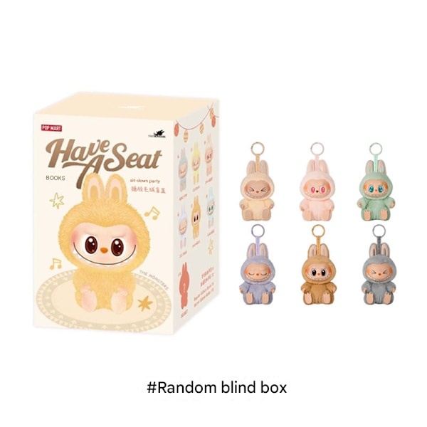 Labubu Macaron Monster Avaimenperä Jännittävän Hirviön Macarons Vinyyli Kasvot Pehmo Avaimenperät Taide Keräilyesineet Lelut Lahjat Lapsille Item 2:Sea salt yeye