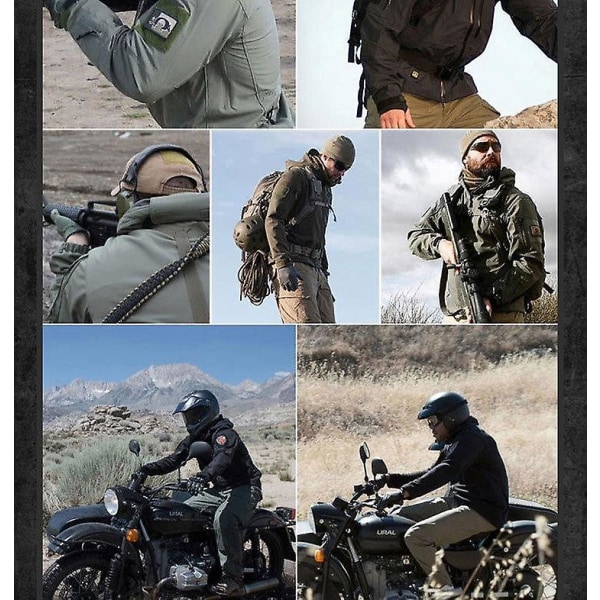 Hösten och vintern Soft Shell Hajskinn varm kostym män och kvinnor med samma utomhuskläder Special Forces kamouflage träningskläder black XL