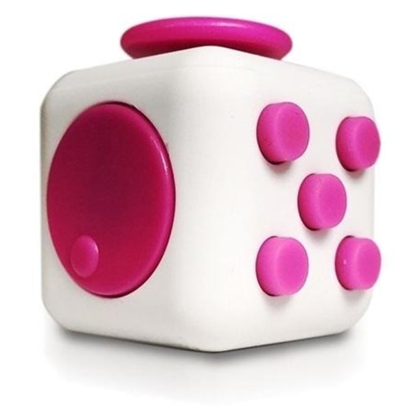 Fidget Cube, Hvit/Rosa