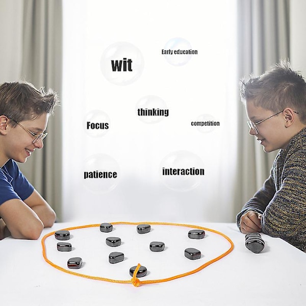 1-sæt puslespil Magnet Spil Skakmagneter Stene Slagbord Brætspil Socialt [HK]