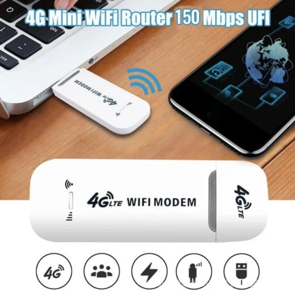 4G/LTE-router trådlös USB adapter för mobilt bredband 150 Mbps bärbart modemstick för mobilt bredband