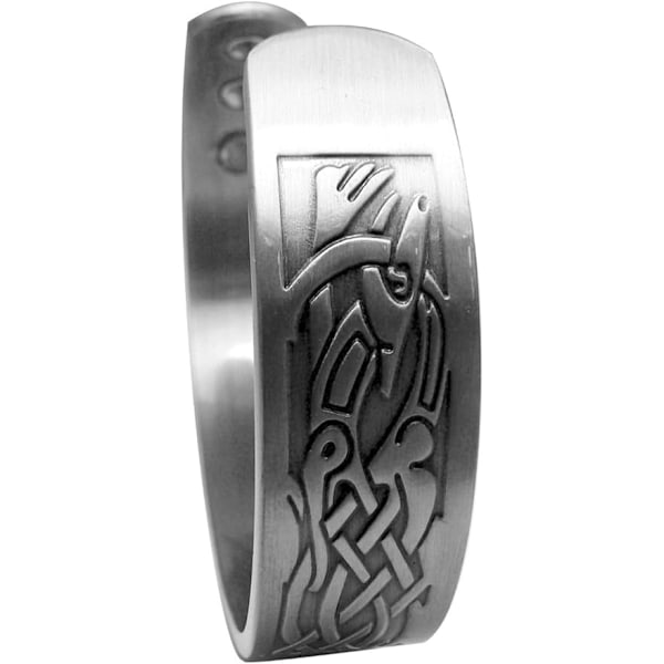 Magnetisk tinarmbånd - traditionelt keltisk design med 6 magneter til mænd eller kvinder