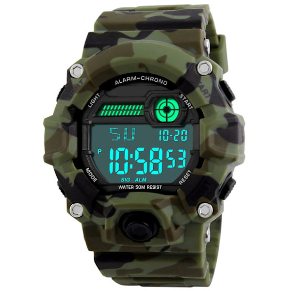 Digital klocka för barn, Sport Militärklocka för pojkar-X71-