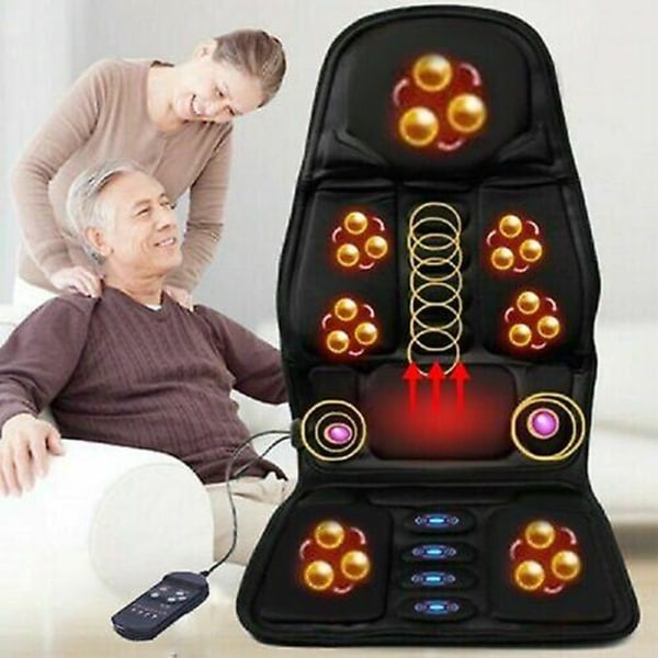 8-läges full ryggmassage sittdyna bilstol sittdyna matta nacke värme massager