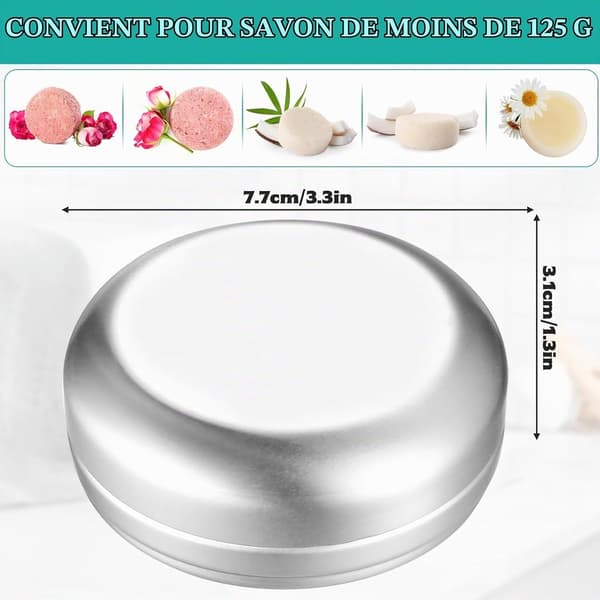 Resetvålask 2-pack 100ml aluminium, robust metall vattentät med dräneringslock rund