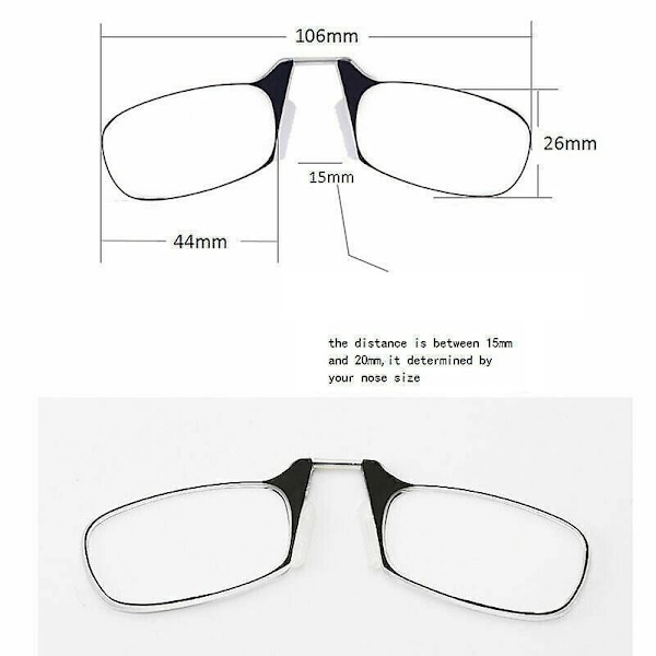 Mukava avaimenperä Mini Nenäpidike Lukulasit + Kotelo Thinoptics Styl