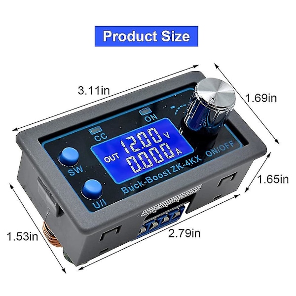 DC-DC Boost Converter Variabel Spændingsregulator CC CV 0.5-30V 4A 5V 6V 12V 24V Reguleret Laboratorium
