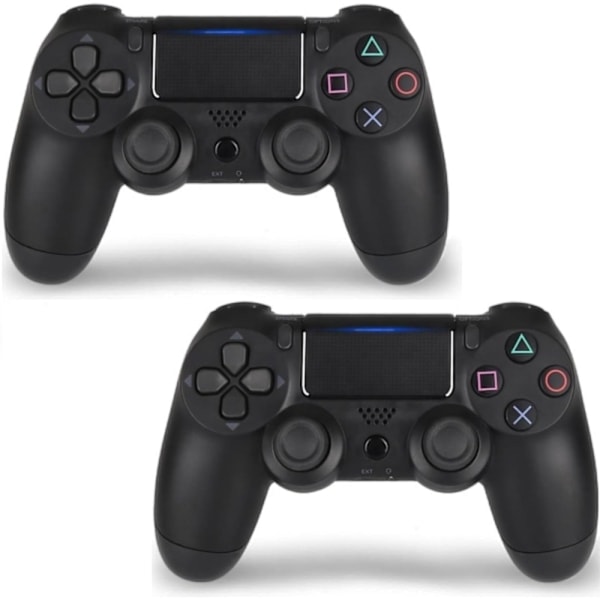 2-pack PS4-kontroll DoubleShock Trådlös för Playstation 4 Svart
