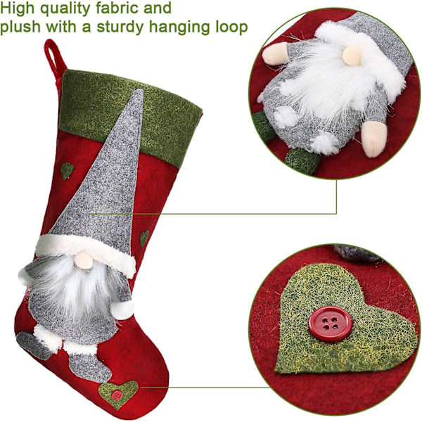 Gnome Julstrumpa i flera delar 3D Julstrumpa-X71-