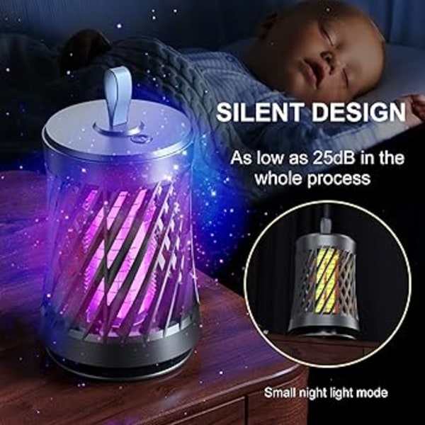 LED Elektronisk Myggdödarlampa, 360° Elektrisk Insektsfälla-X71-