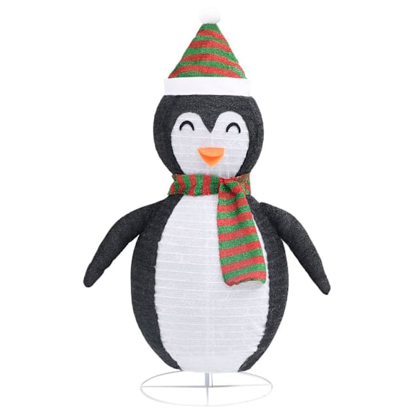 vidaXL Koristeellinen pingviini LED-valoilla, ylellinen kangas, 120 cm