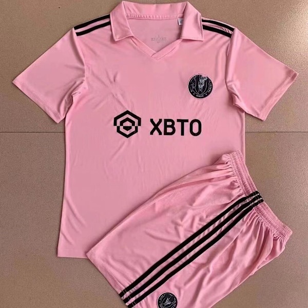 Miami International hemmatröja Messi nr 10 Rosa fotbollströja för vuxna och barn