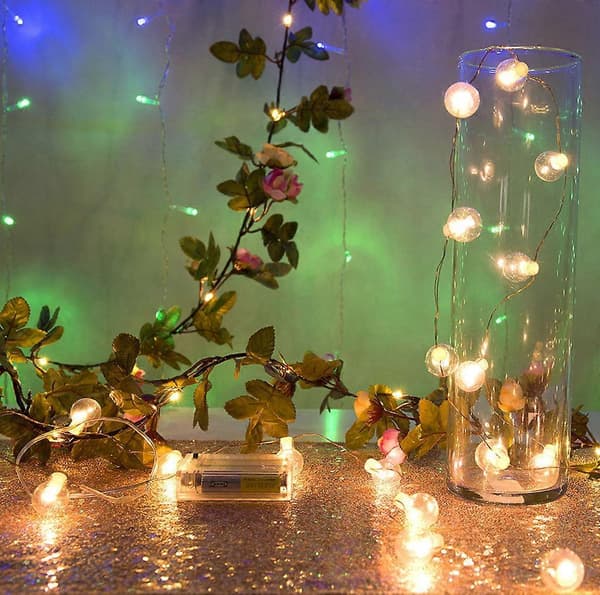 Christmas Decoration LED String Light Copper Wire Christmas Lights Battery Operated Party Decor Lamp