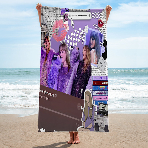 140x180cm Mikrofiber Strandhåndklæde Kændeis Omgivande Rektangulær Strandhåndklæde Taylor Swift Sanger Badehåndklæde Håndklæde