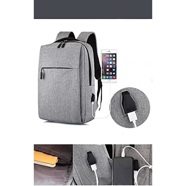 Laptop ryggsekk for jobb, ultralett og slitesterk, med USB-X71-