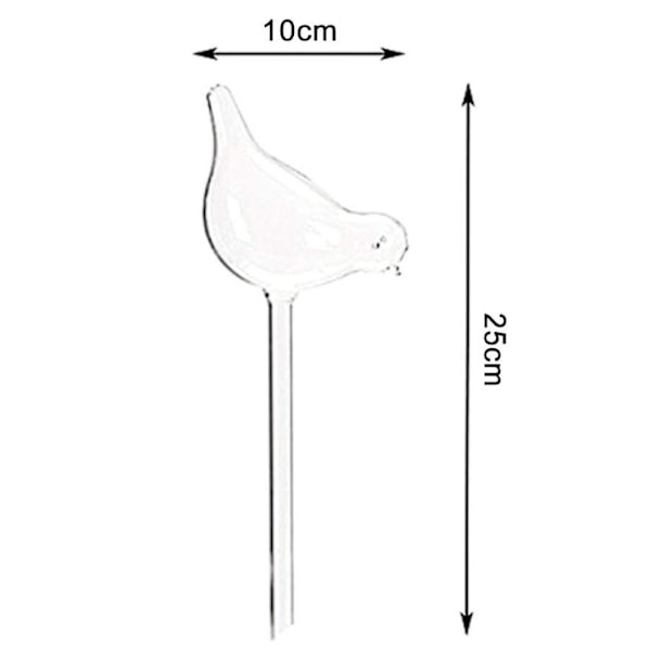 10-pack glas självvattning, transparenta fågelformade glober växtbevattnare för inomhusväxter trädgårdsinsatser blommor