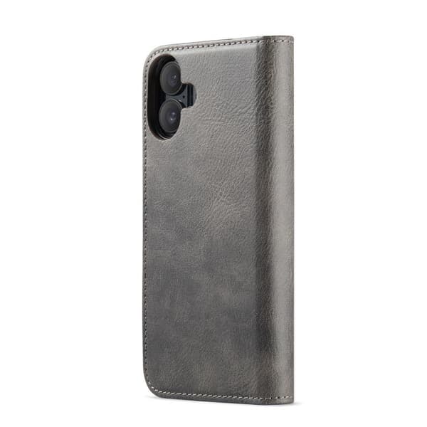 iPhone 17 Leather Case with Crazy Horse Texture and Detachable Magnet