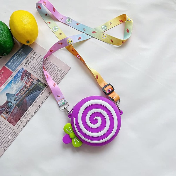 Fashion Söt Lollipop Form Barn Crossbody Väska Söt Rund-X71-