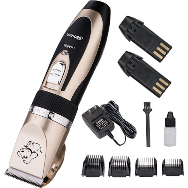 Ammattimainen lemmikkieläinten karvanleikkuri Klippikone Grooming Clipper Shave + 4-osainen kampasetti