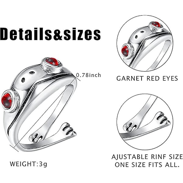 16 stk Vintage Åpne Grodringer Sett Knuckle Stacking Ringer Søte Dyr Slange Ring Klo Biker Kule Goth Ringer