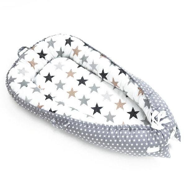Baby Nest Cocoon Nyfødt - Håndlaget Koselig Baby Nest Laget Av Bomull (80 X 50 Cm)