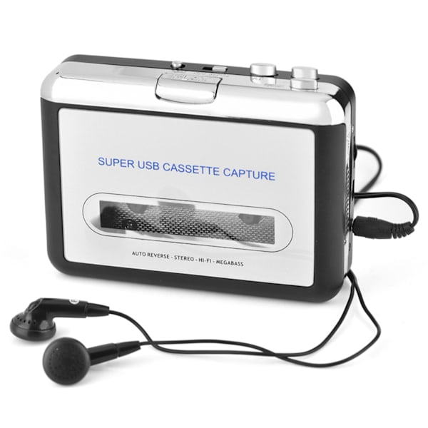 USB-kasettisoitin PC:lle MP3 CD -muunnin tallennus ääni musiikkisoitin kuulokkeilla