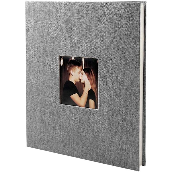 DIY Fotoalbum Självhäftande Scrapbook Grå Grön Svart Beige