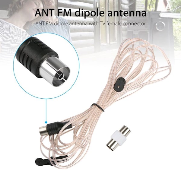 FM-radioantenni, sisätilojen FM-dipoliantenni, radio FM-vastaanottimen antenni